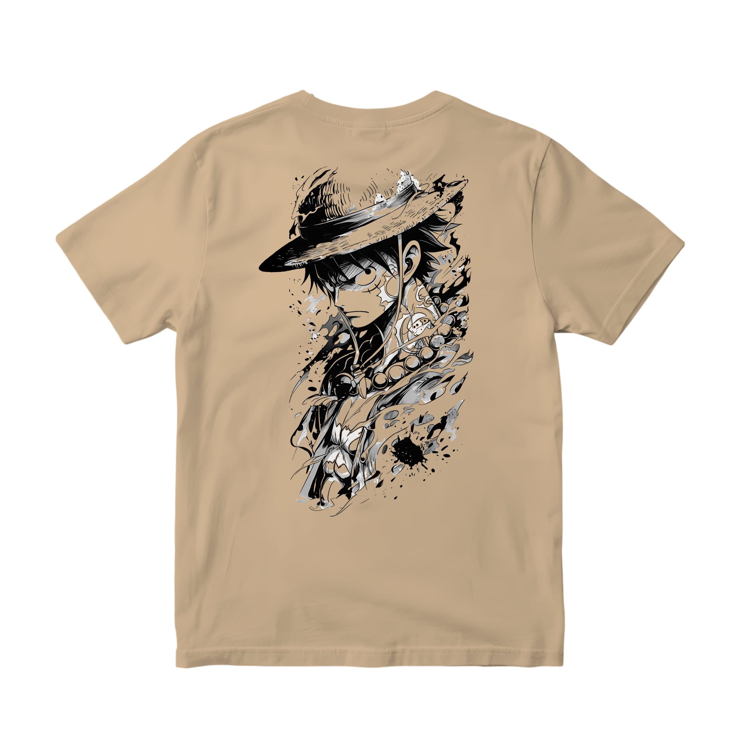 luffy black and white